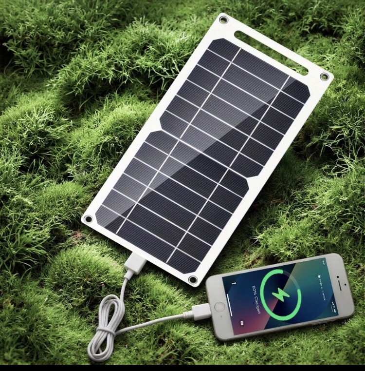 USB Solar Panel Power Bank for Outdoor Camping Hiking Phone Charger 5V Portable