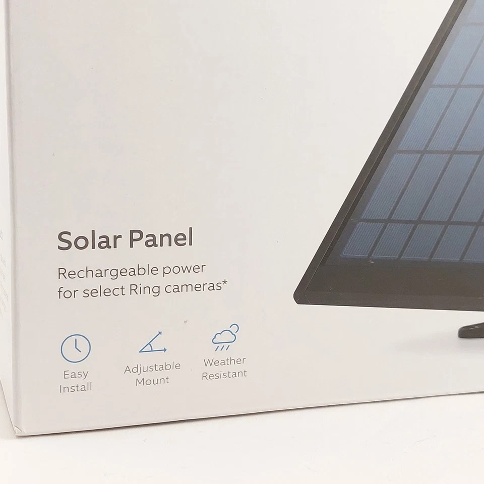 Ring Solar Panel For Security Cameras – Rechargeable Power 8ASPS7-BEN0