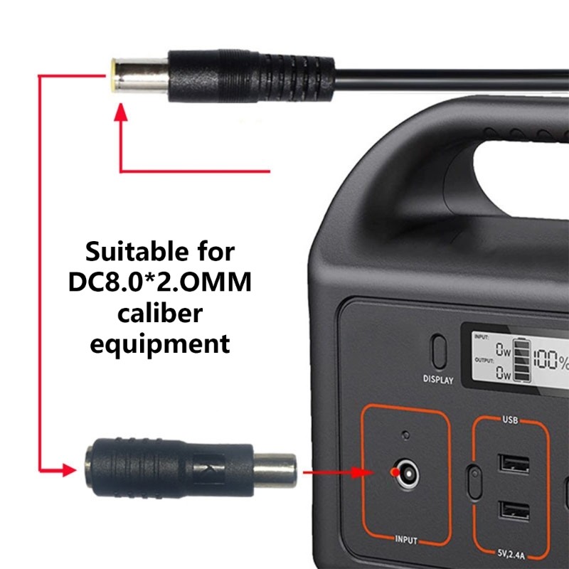 Power Adapter, 7.9mm to 8.0mm Converters for Solar Panel and Portable Charging