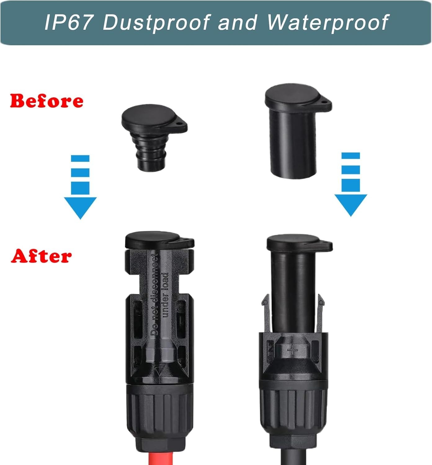 3 Pairs of Eco-Friendly Solar Connector Caps for Ultimate Protection