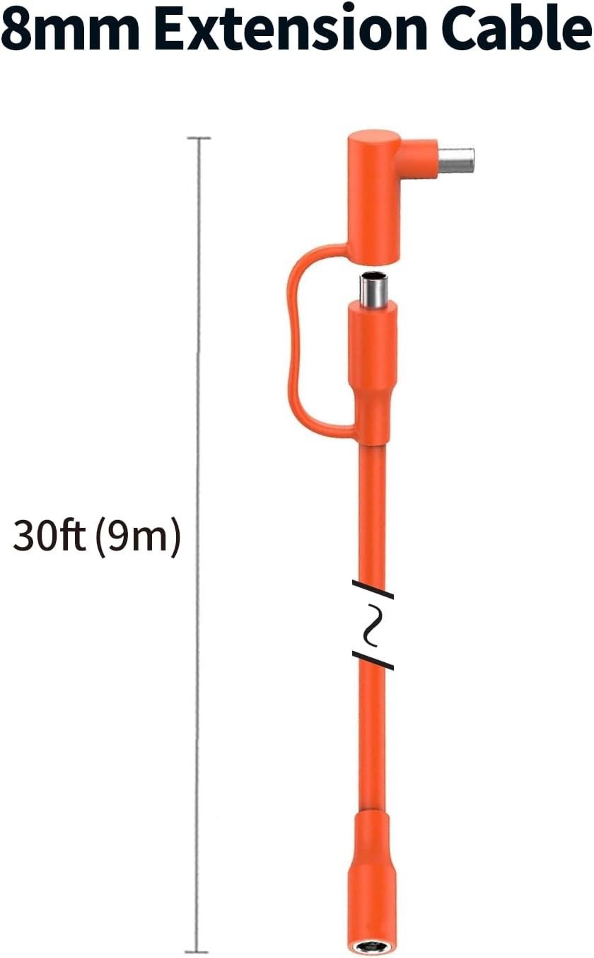 Heavy Duty 8mm DC Power Cord Female to Male