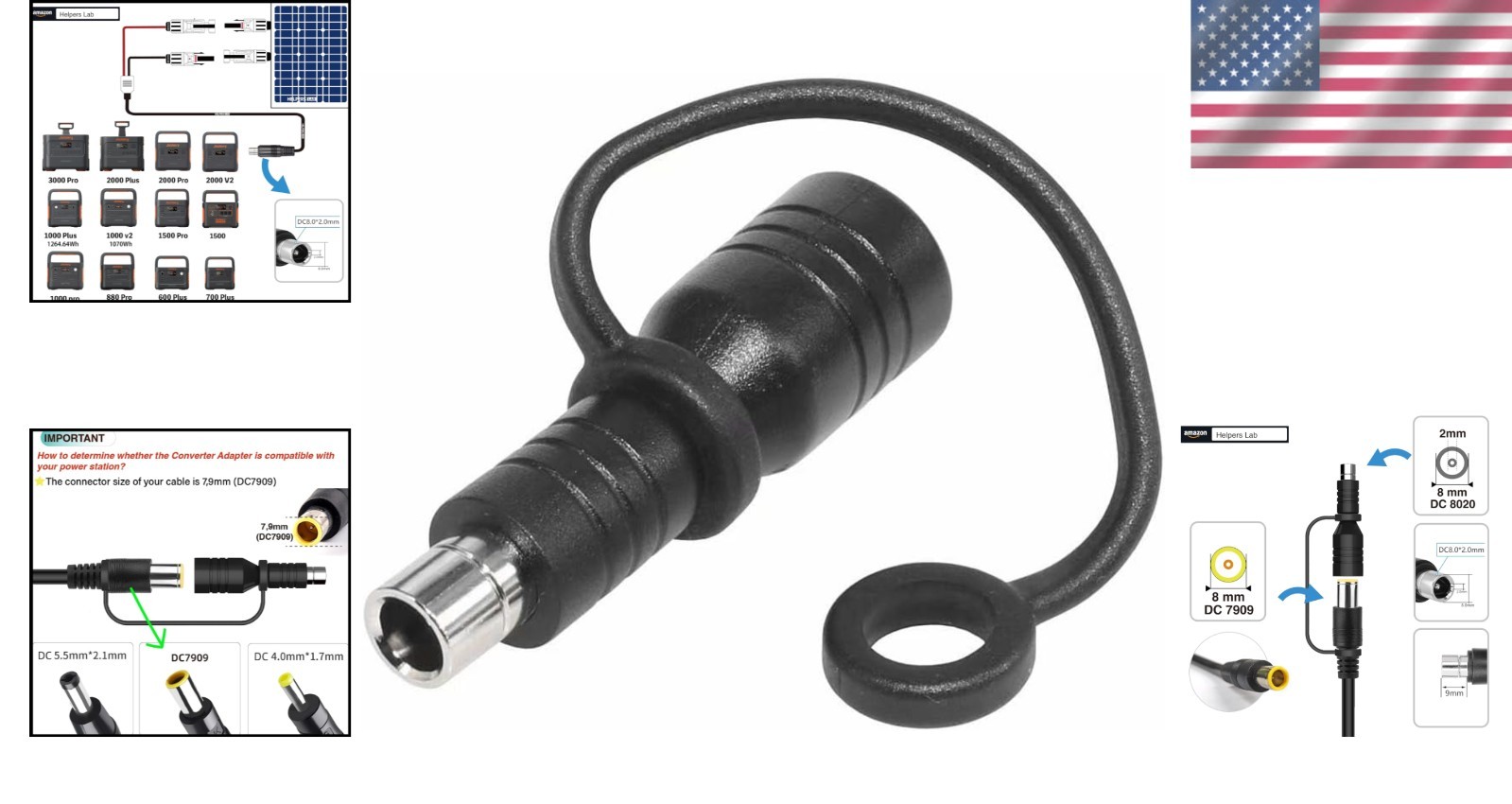 Efficient DC7909 to DC8020 Adapter for Seamless Solar Generator Compatibility