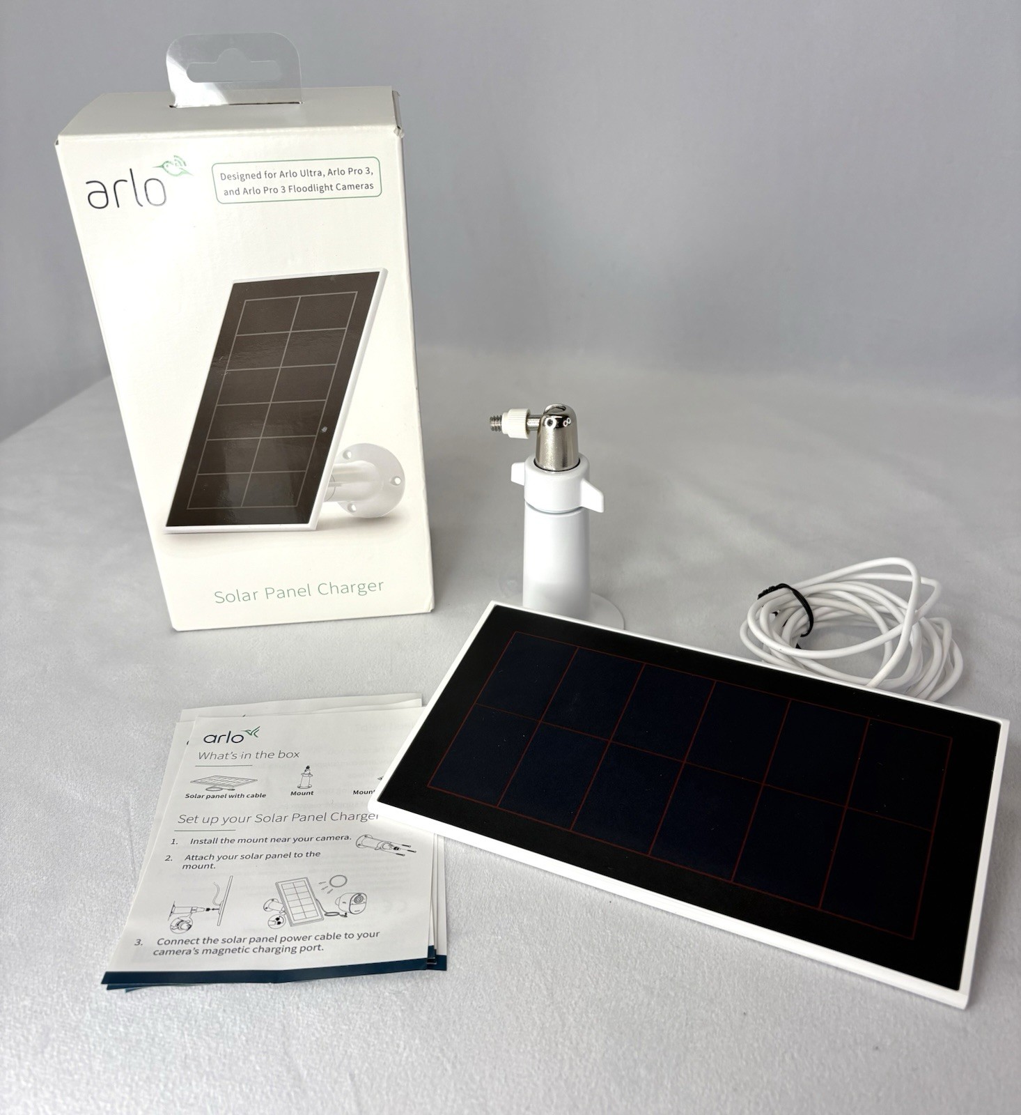 Arlo Solar Panel For Arlo Ultra, Arlo Pro 3, and Arlo Pro 3 Floodlight Cameras