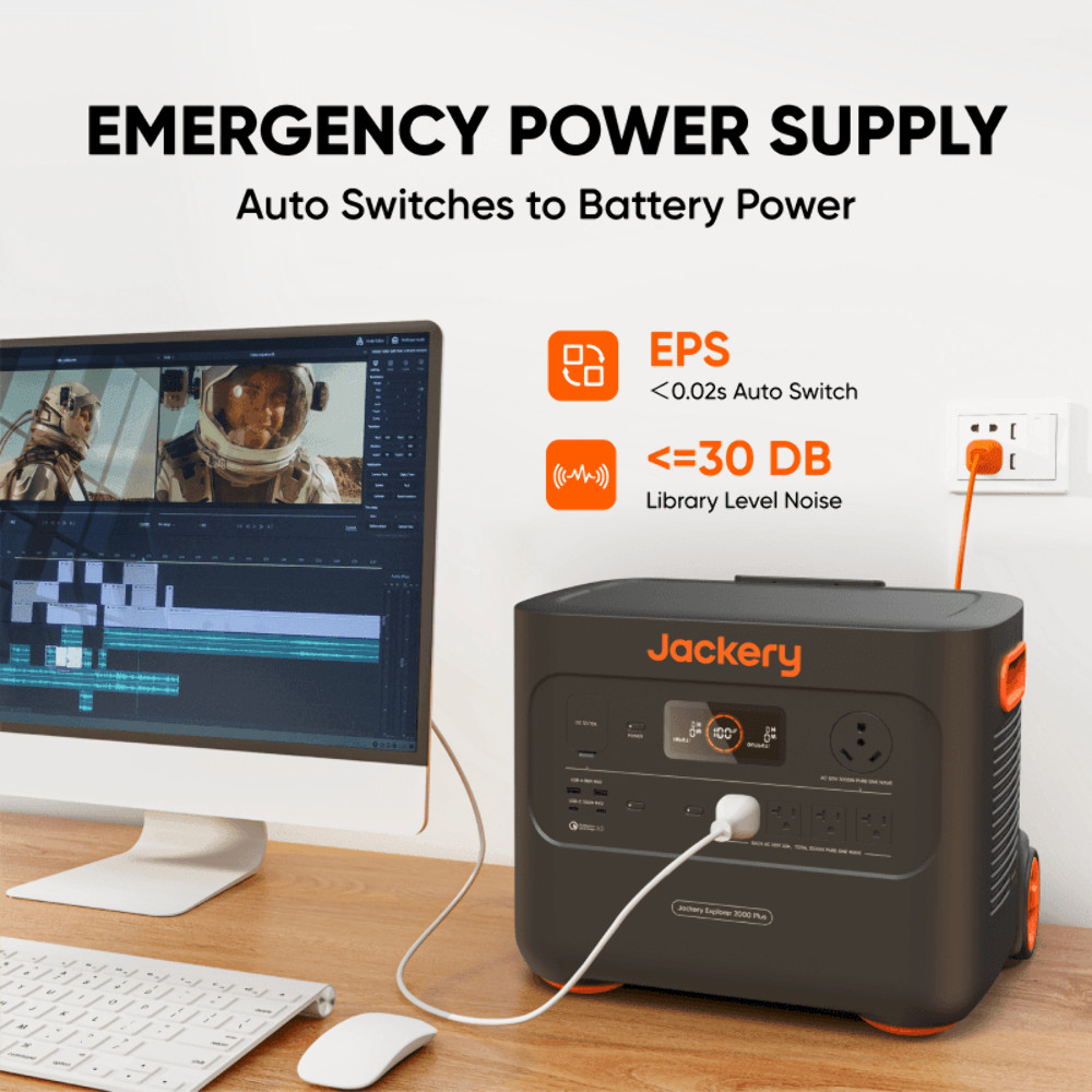 Jackery E2000 Plus with 2 SolarSaga 200W Panel-Ships to PR HI AK Guam Saipan