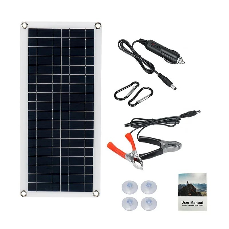 20W-1000W Solar Panel 12V Solar Cell 100A Controller Solar Panel Kit For Outdoor