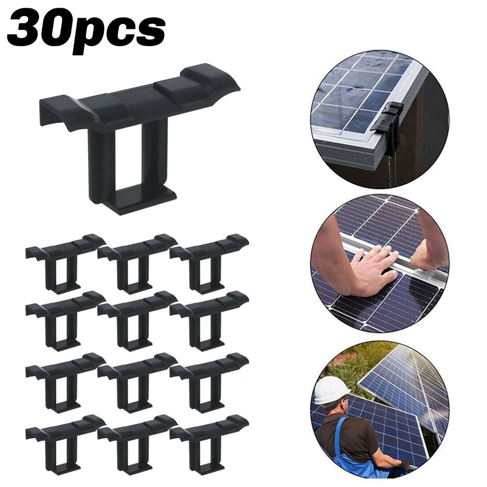 30PCS Photovoltaic Panel Drainage Buckle PV Plate Solar Panel Water Clip7477