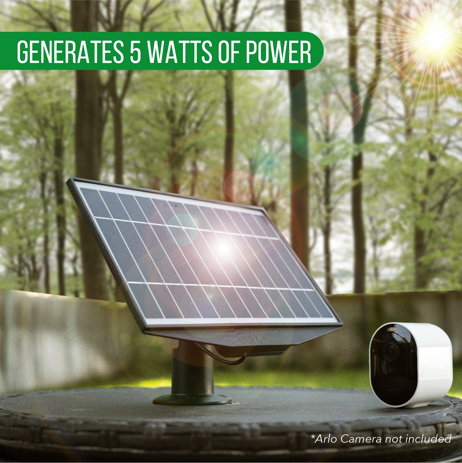 Leaf 10 5W Solar Panel Charger for Arlo Pro 3, Pro 4 & Ultra Cameras