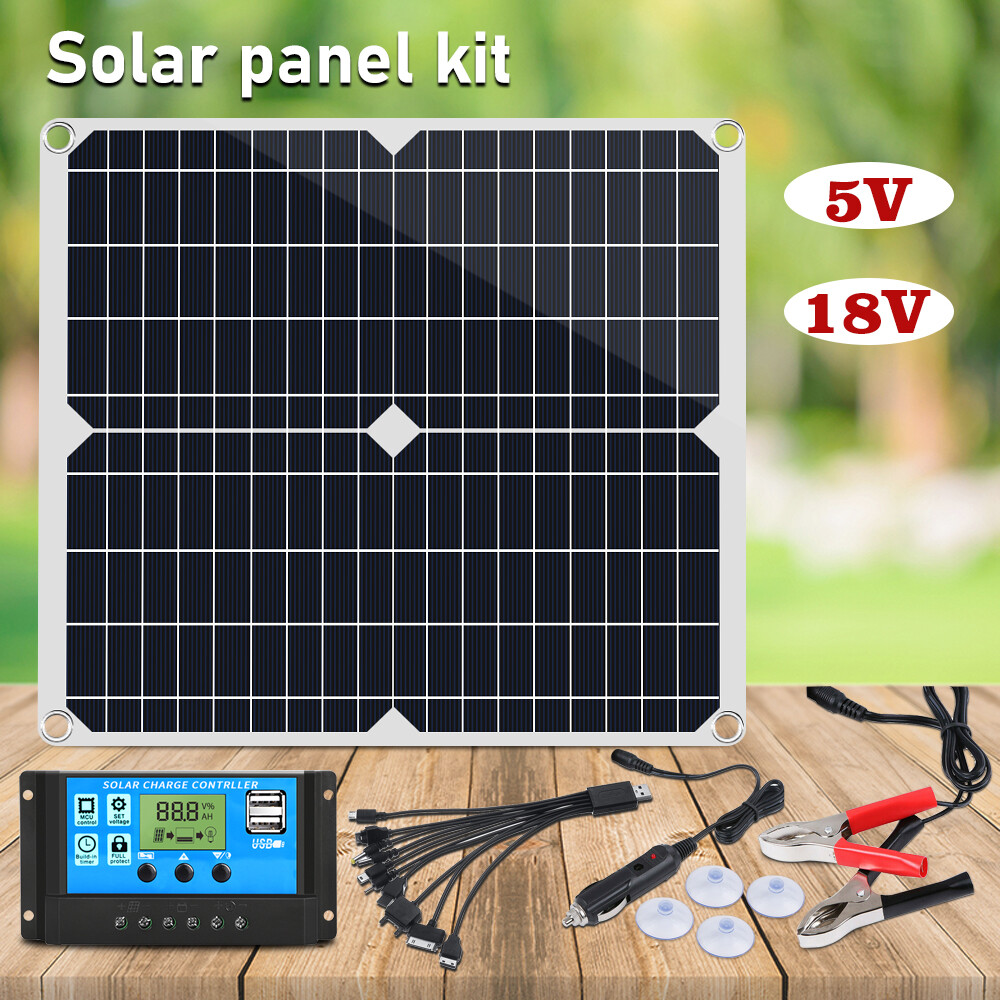 400 Watts Solar Panel Kit 100A 12V Battery Charger w/ Controller Caravan Boat US