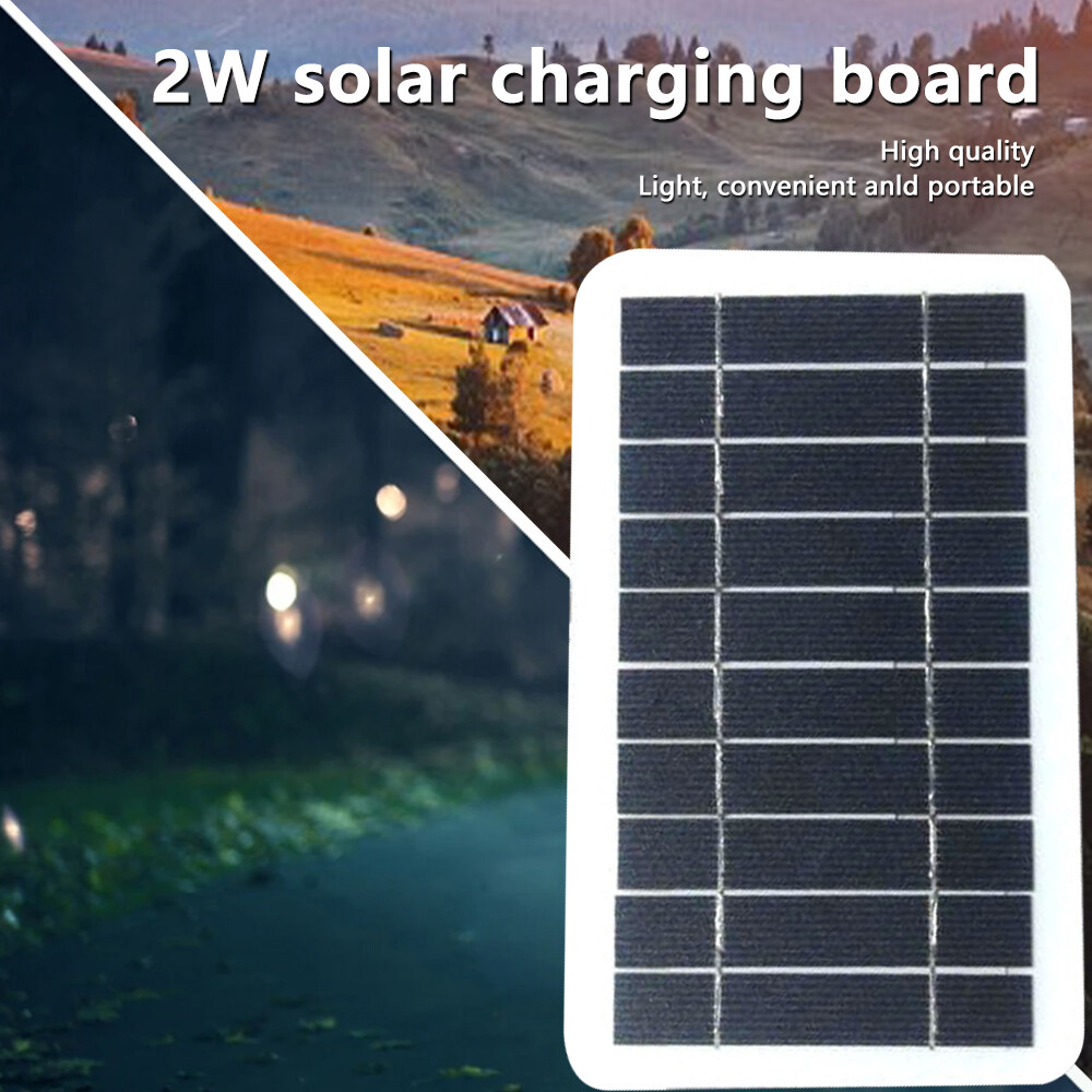 2W 5V Solar Panel Charger For Outdoor Phone Solar Mobile Power Charger Micro/USB