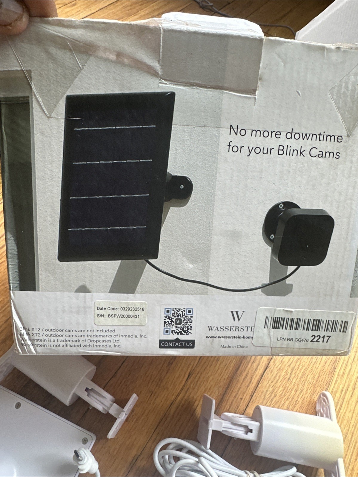 Wasserstein Solar Panel for Blink Outdoor & Blink XT2 Camera (2-Pack, White)