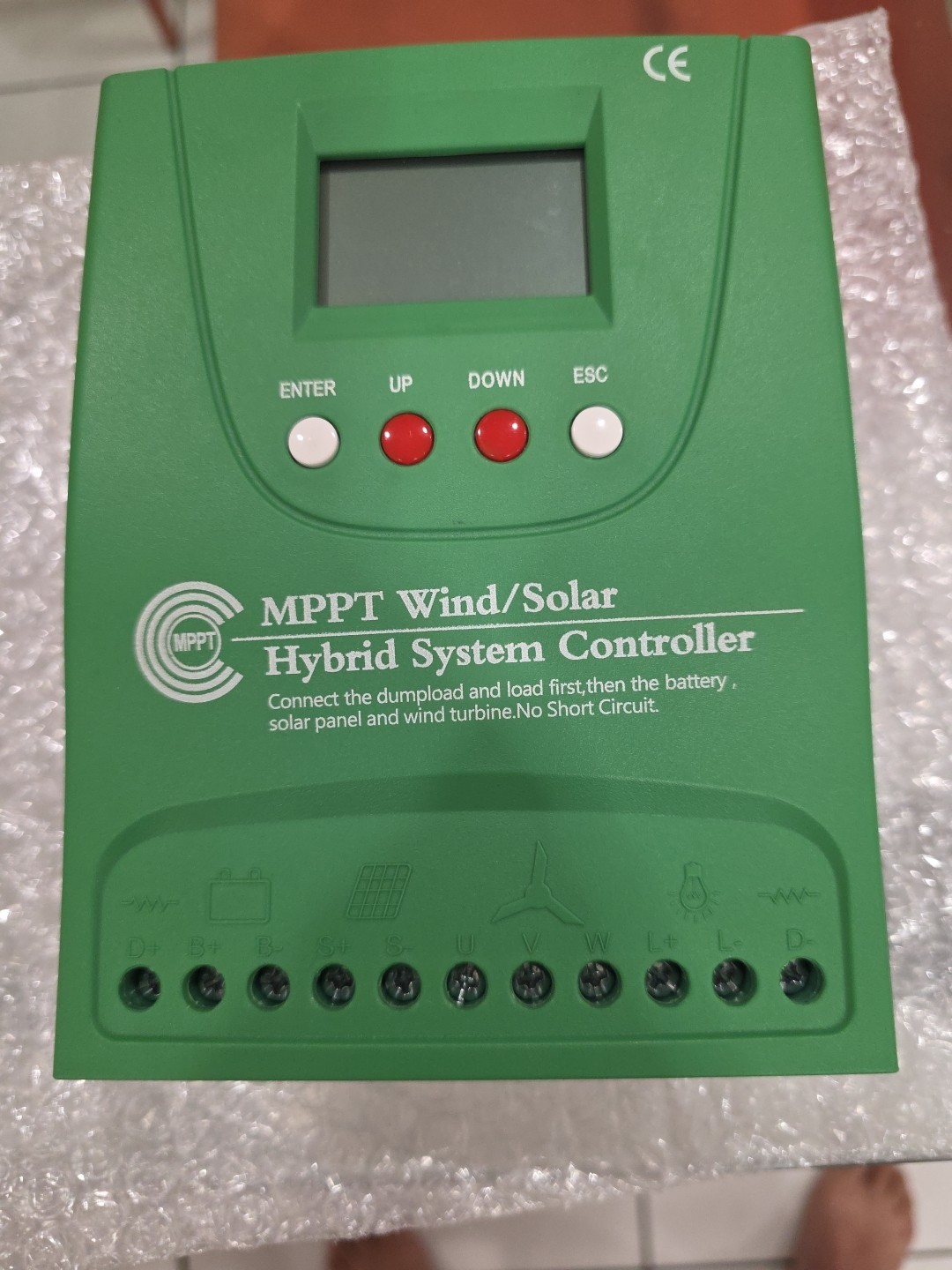 FOUF Wind Solar Hybrid Charge Controller GPI48280 2800W 24V/48V MPPT LCD