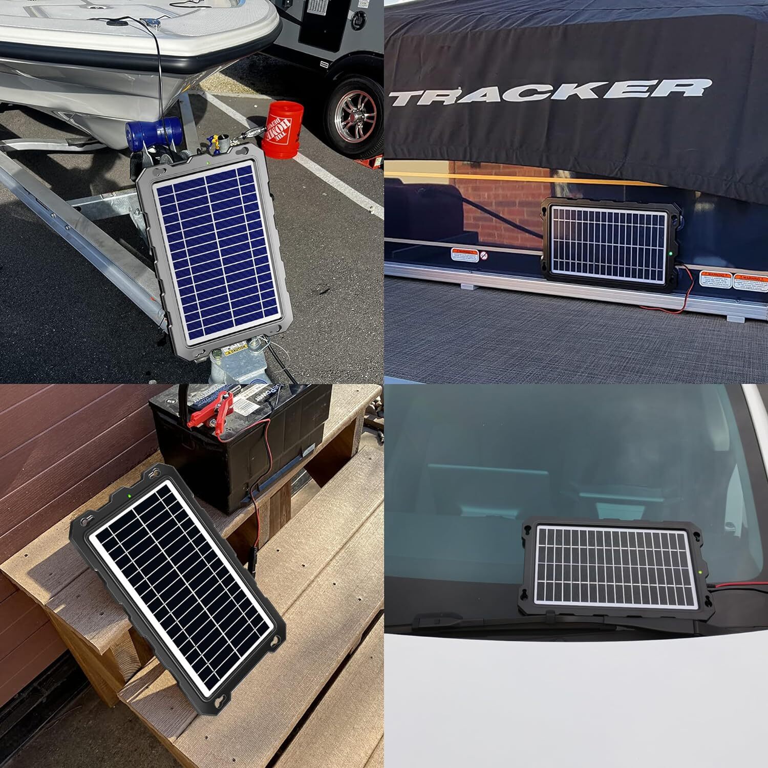 Portable Solar Panel Battery Charger Waterproof Maintainer Car Truck Boat RV