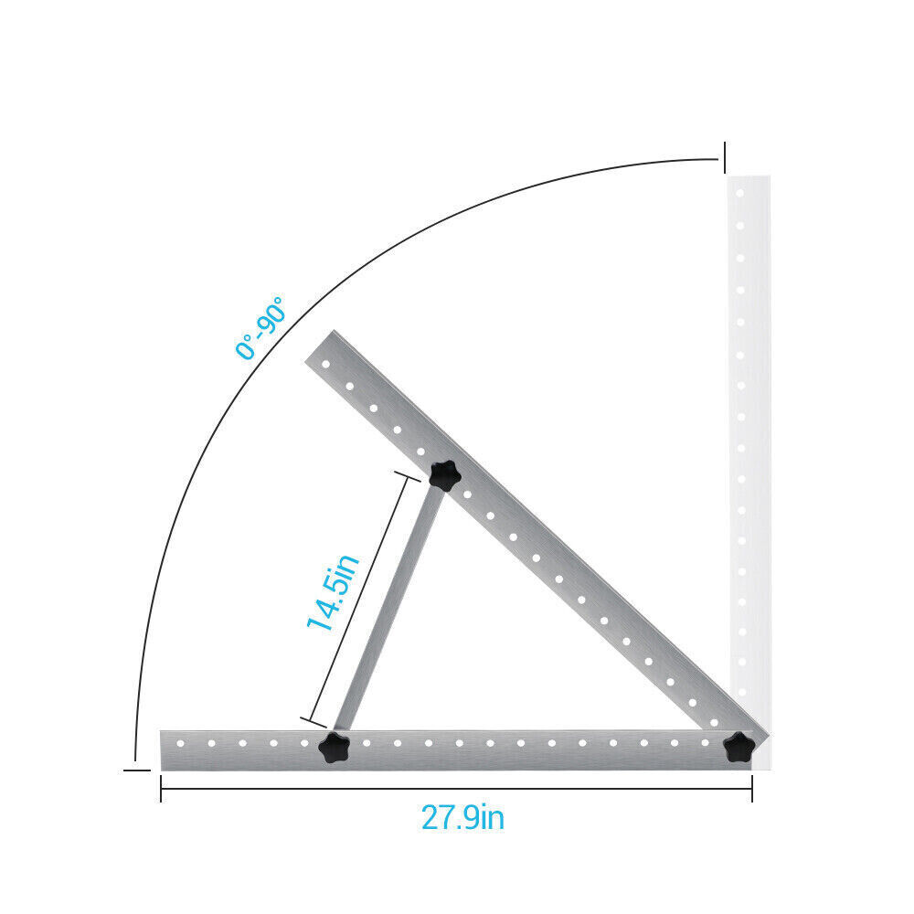 28″ Solar Panel RV Tilt Mount Brackets Ground Roof Flat Surface Adjustable Frame