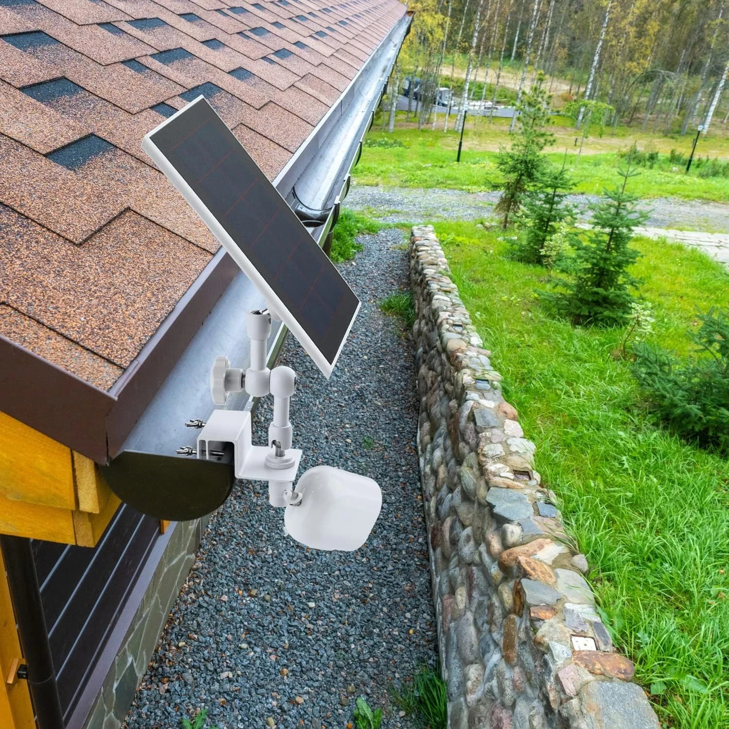 2-In-1 Weatherproof Gutter Mount for Arlo Solar Panel and Arlo Pro/Arlo Pro 2/Ar
