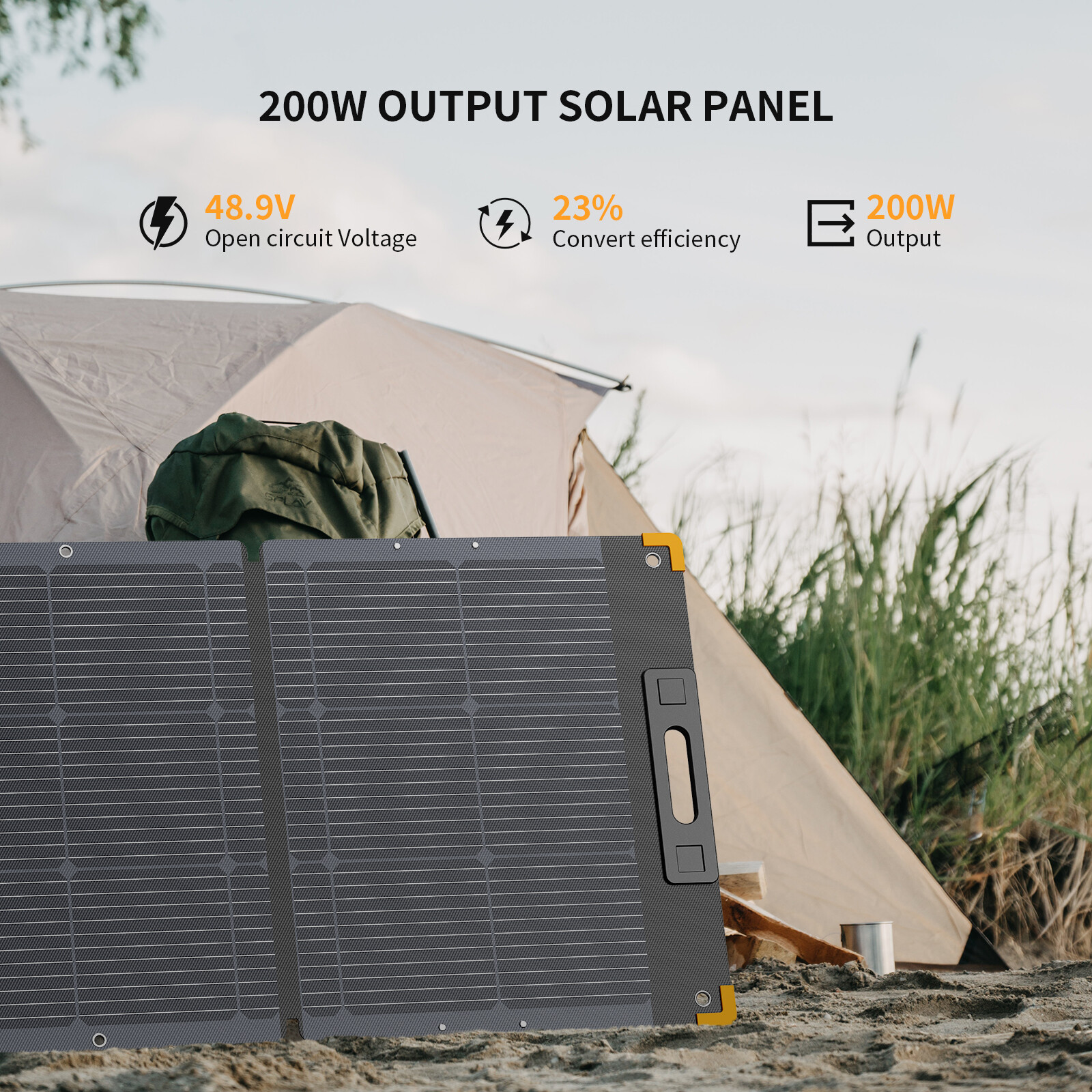 Used-pecron 100W 200W Foldable Portable Solar Panel for Power Station Solar