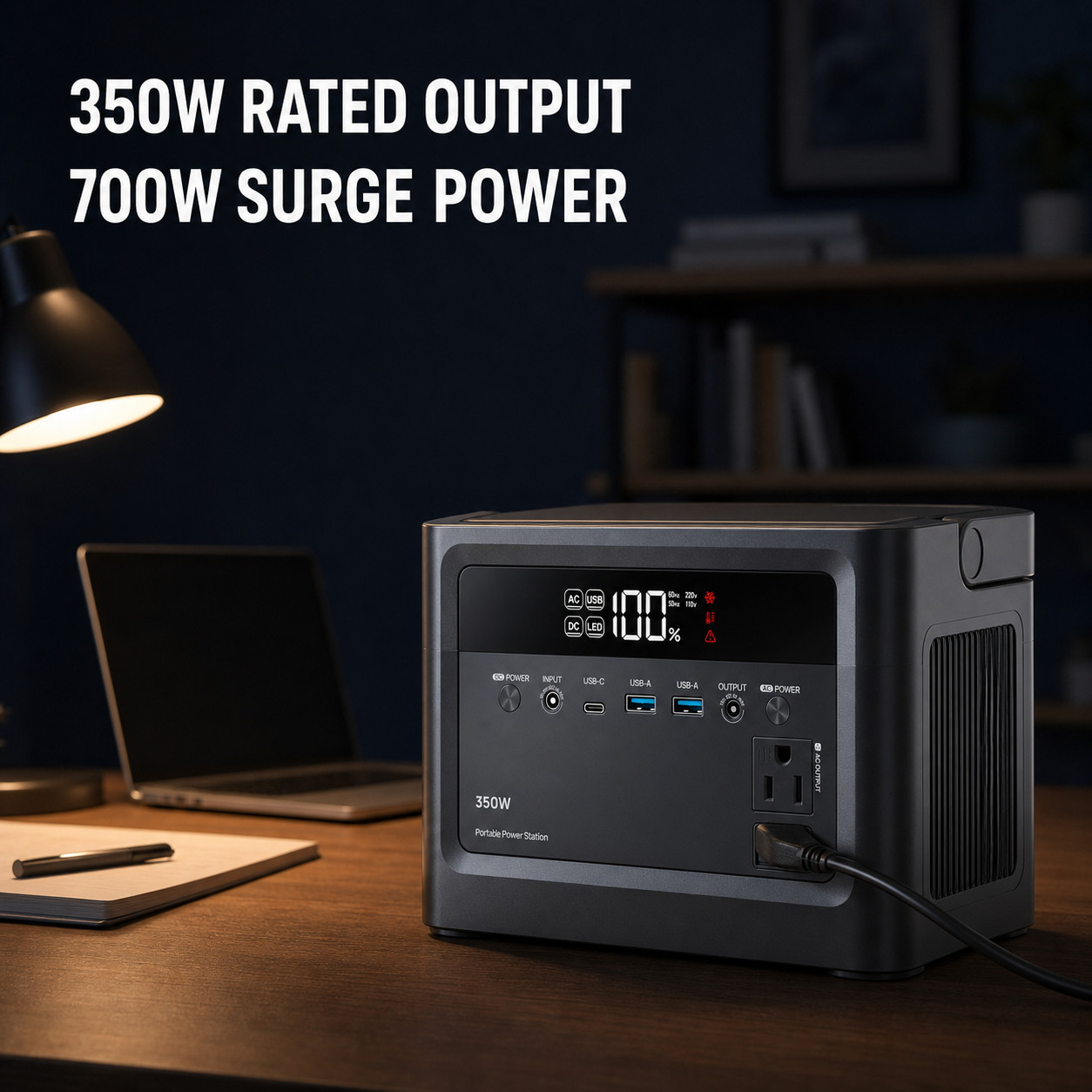 350W Surge 700W Portable Power Station 230.4Wh LiFePO4 Battery 110V AC Outlet