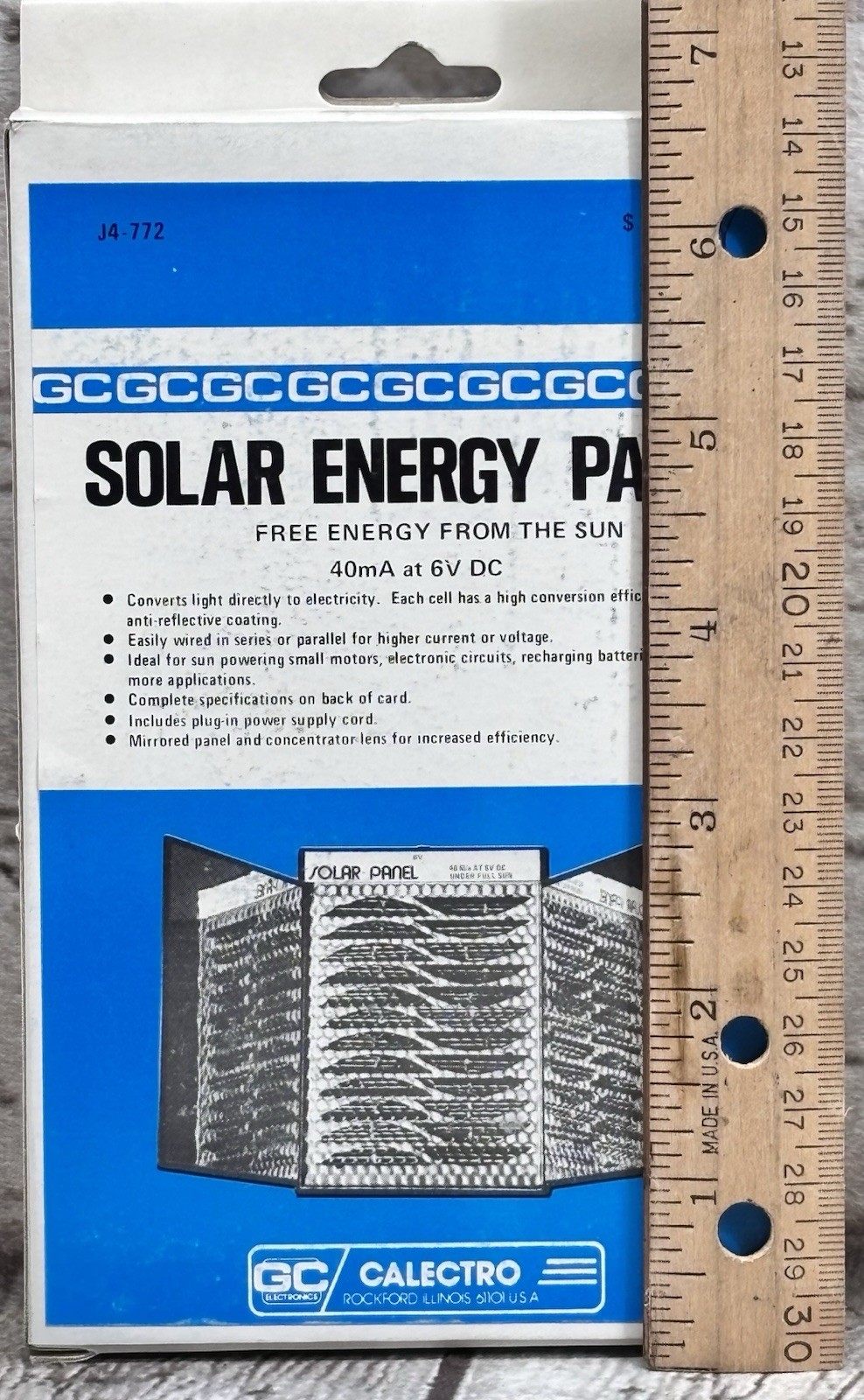 Vintage GC Calectro Solar Energy Panels NOS Lot of 3 Hong Kong J4-772 6V