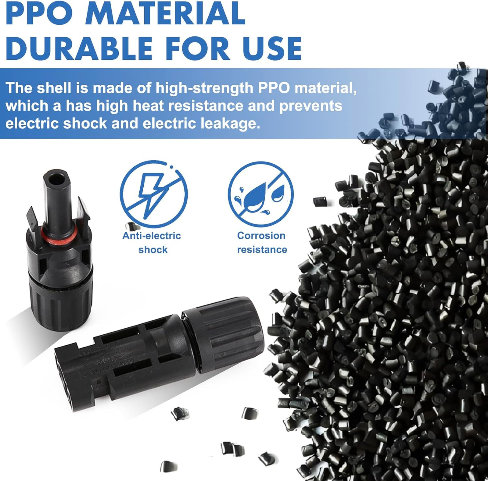 40 Pieces Solar Connectors Waterproof MC4 Male Female 1000V 30A IP67 with