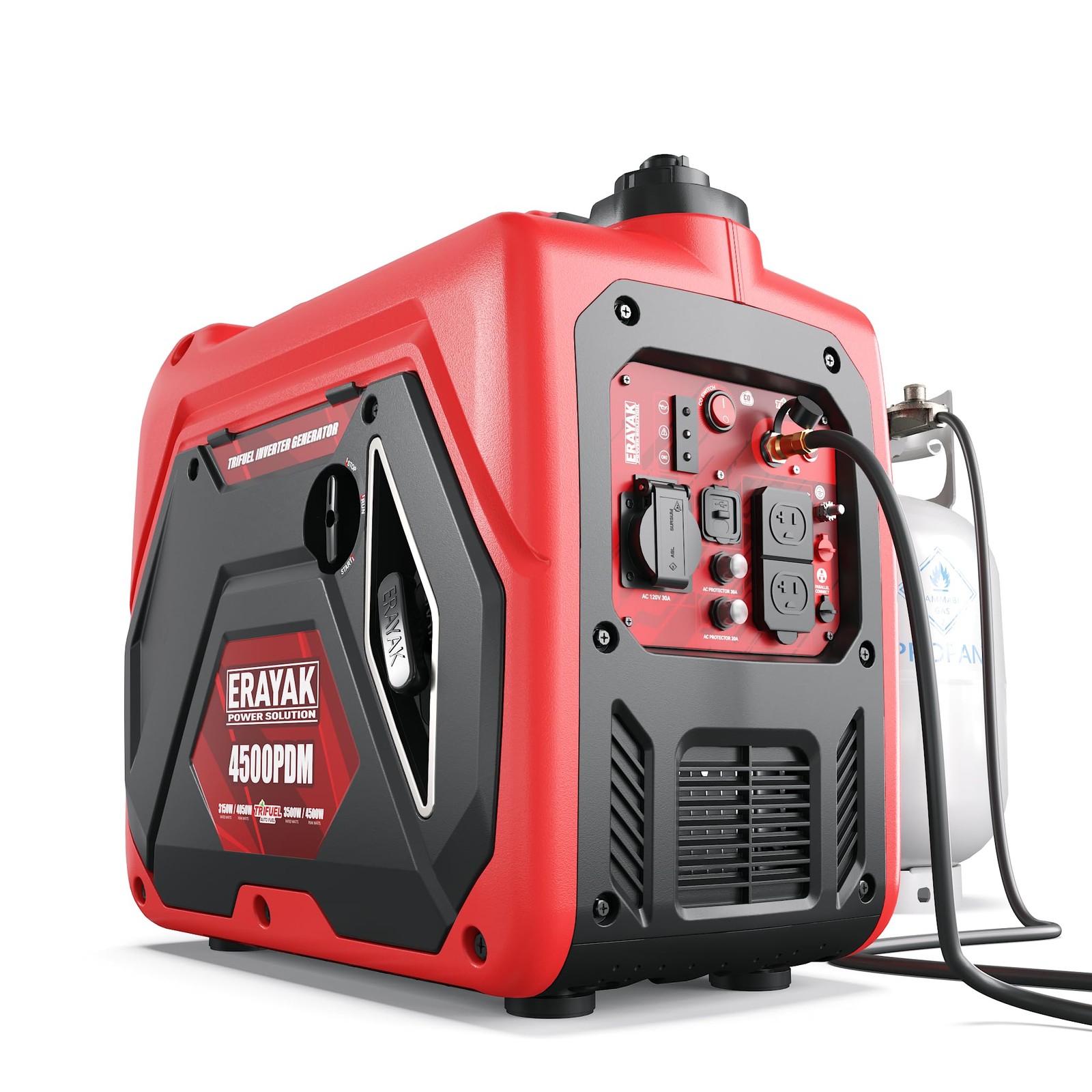 4500W Dual-Fuel Portable Inverter Generator for Home Use Camping Outdoor 30A RV