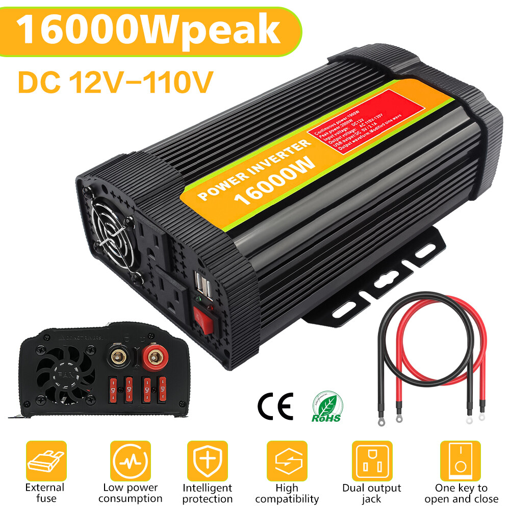 16000W Complete Solar Panel Kit Solar Power Generator 100A Home 110V Grid System