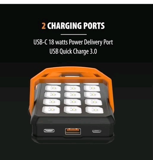 ToughTested “Solar LED10” 10000mAh Power Pack & LED Light Panel (TT-PBW-LED10)