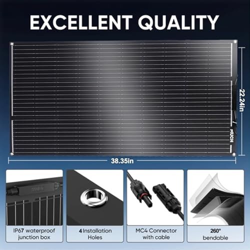 200W Flexible Solar Panel Kit 30A Charge Controller for 12-24V Battery Charging
