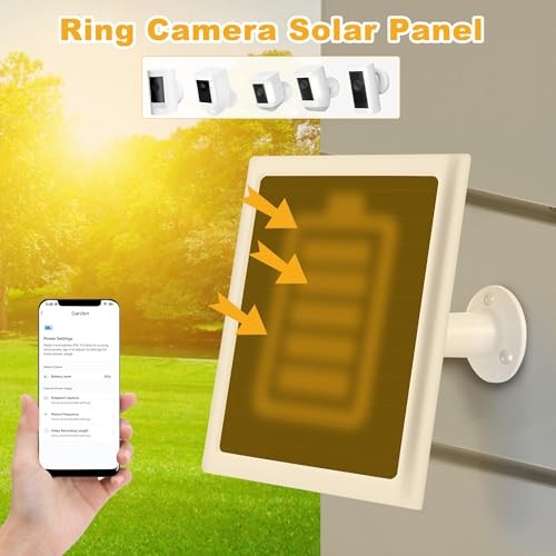 Solar Panel Charger for Ring Camera, Compatible with Stick Up White-2Pack