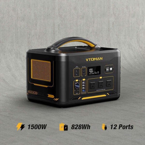 VTOMAN Jump 1500X USB Portable Power Station, 828Wh LiFePO4 Generator MSRP $1499