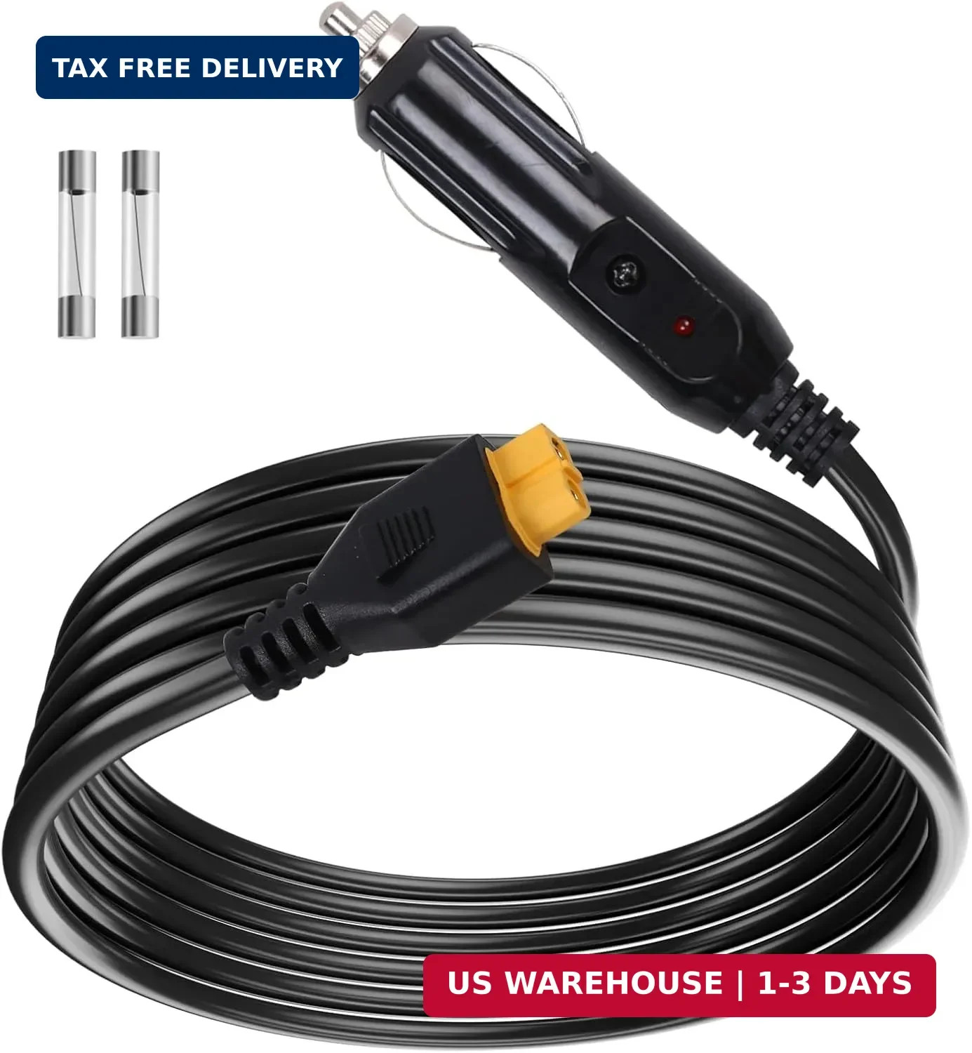 Portable12V/24V car Charger Suitable for Ecoflow Delta/River, Bluetti EB55, Anke