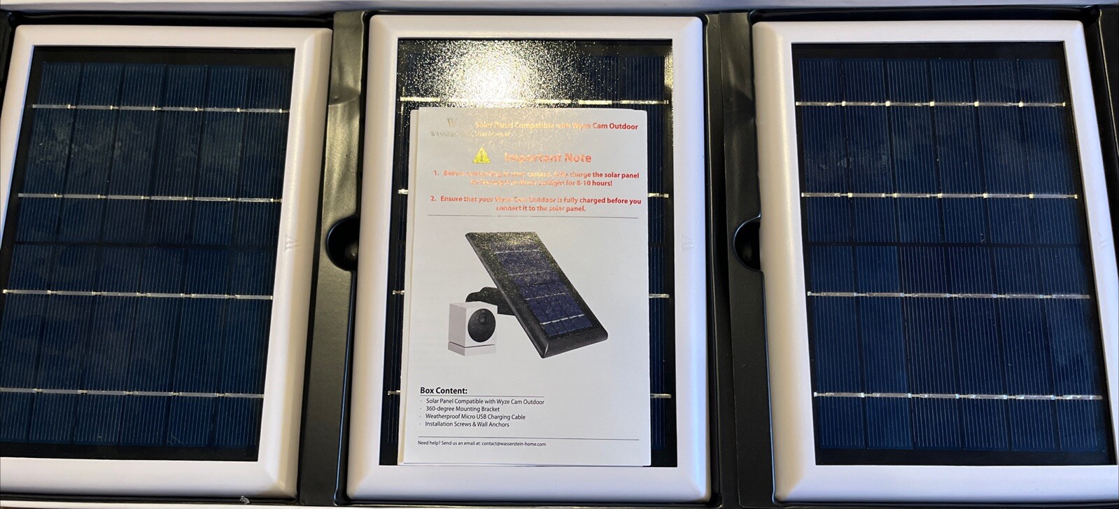 3 PACK Solar Power Panel Wyze Cam Outdoor Security Outdoor Camera.FREE SHIPPING