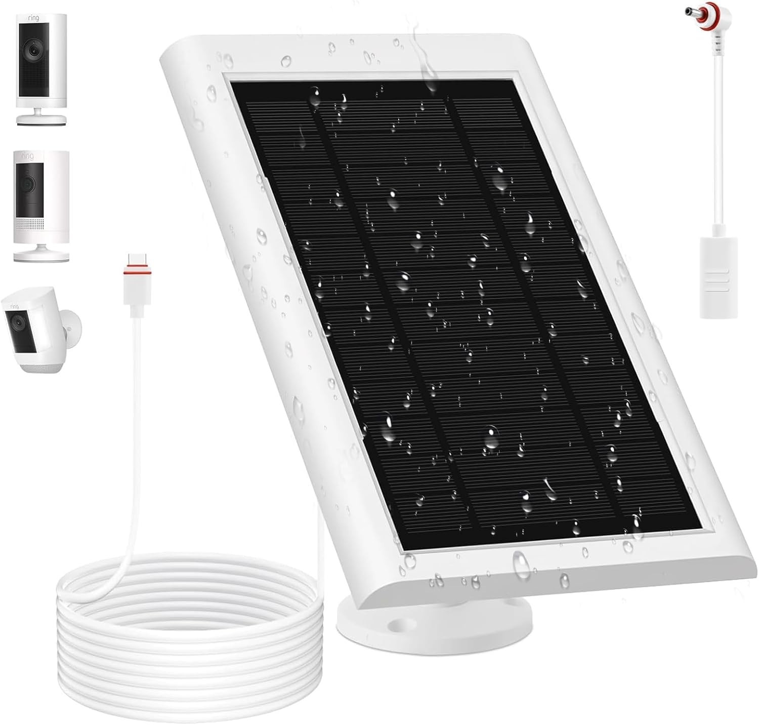 High Efficiency Solar Panel for Ring Camera – Dustproof & Waterproof Design