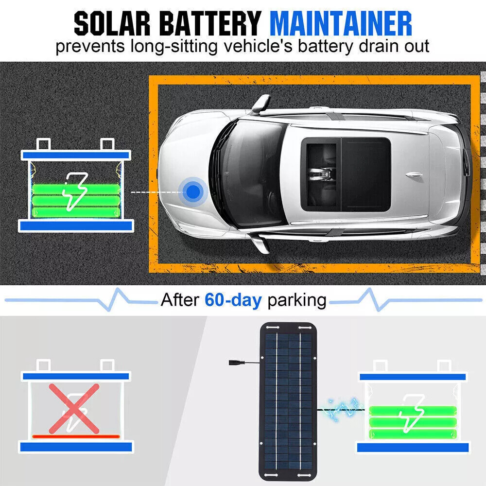 Portable Solar Panel Kit 100A 12V Battery Charger w/ Controller Caravan Boat RV