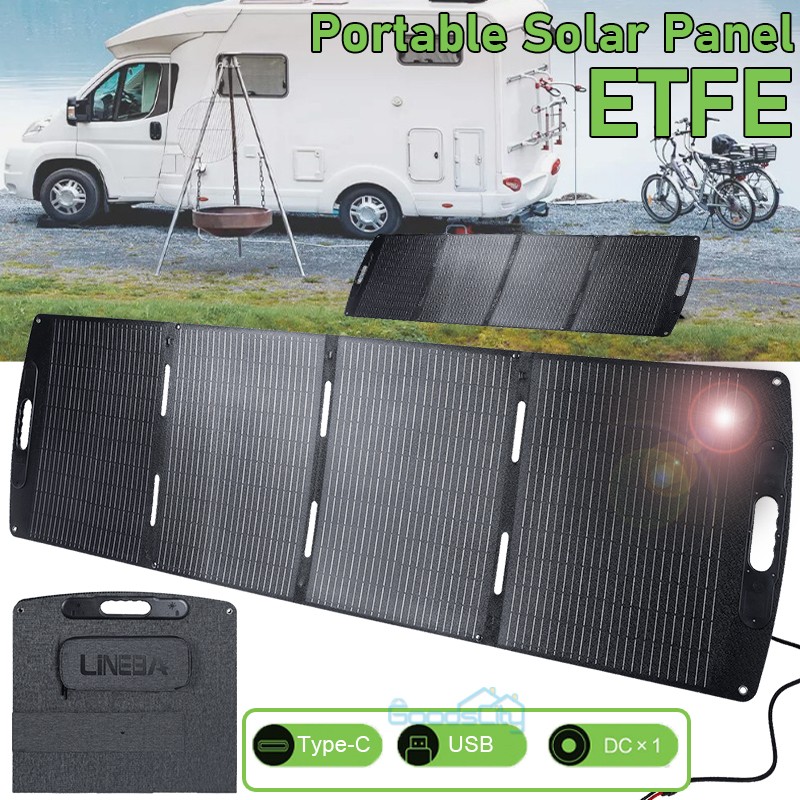 🔥200W Foldable Solar Panel Kit Outdoor Waterproof Charger with 5V USB & 18V DC