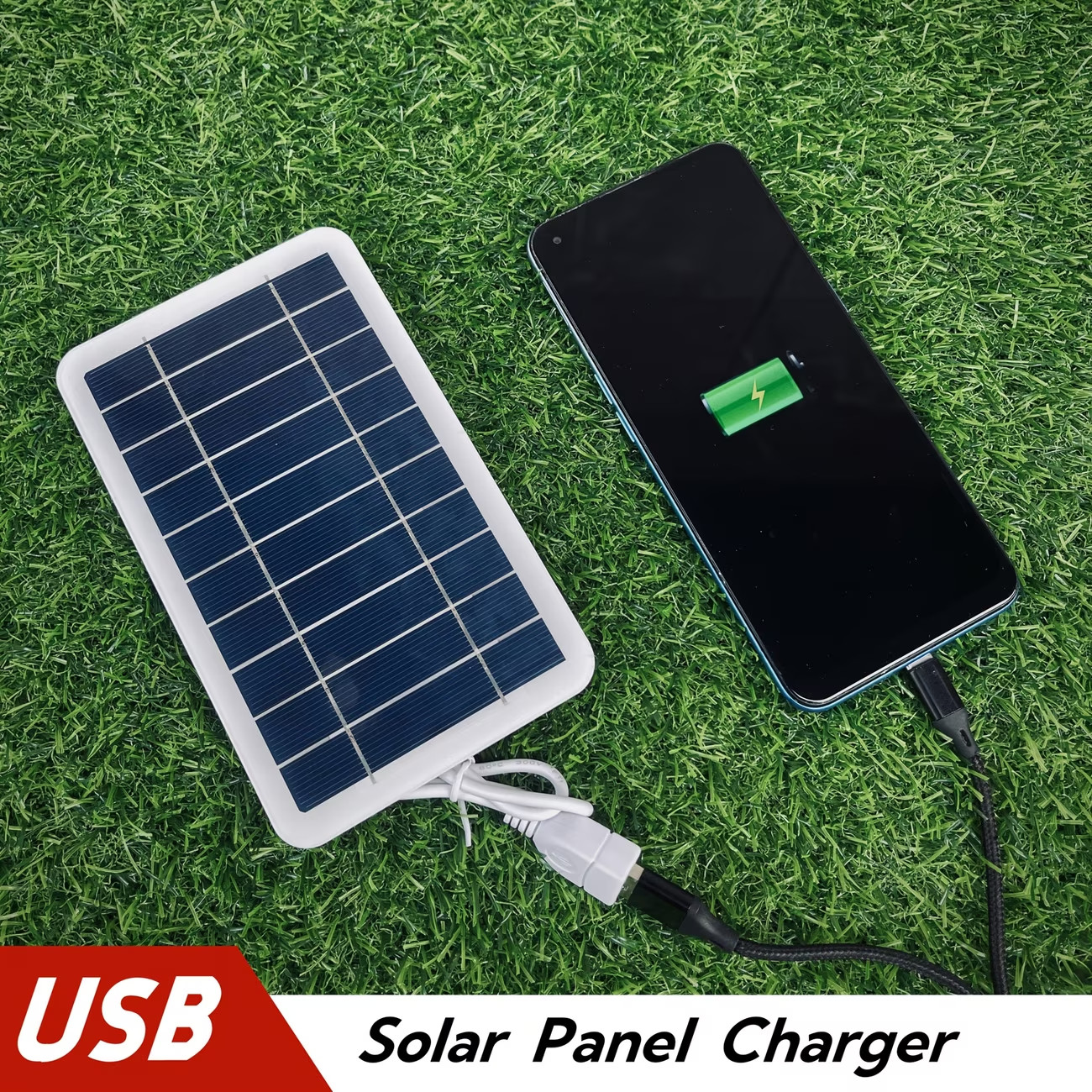 5V 2W Portable Solar Panel USB Fast Charger for Phones, Power Banks & Cameras