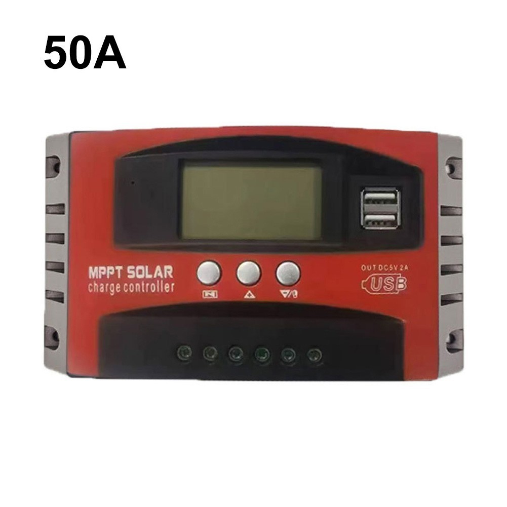 30A 50A 60A 80A 100A For MPPT Solar Charge Controller LCD Display USB Charging