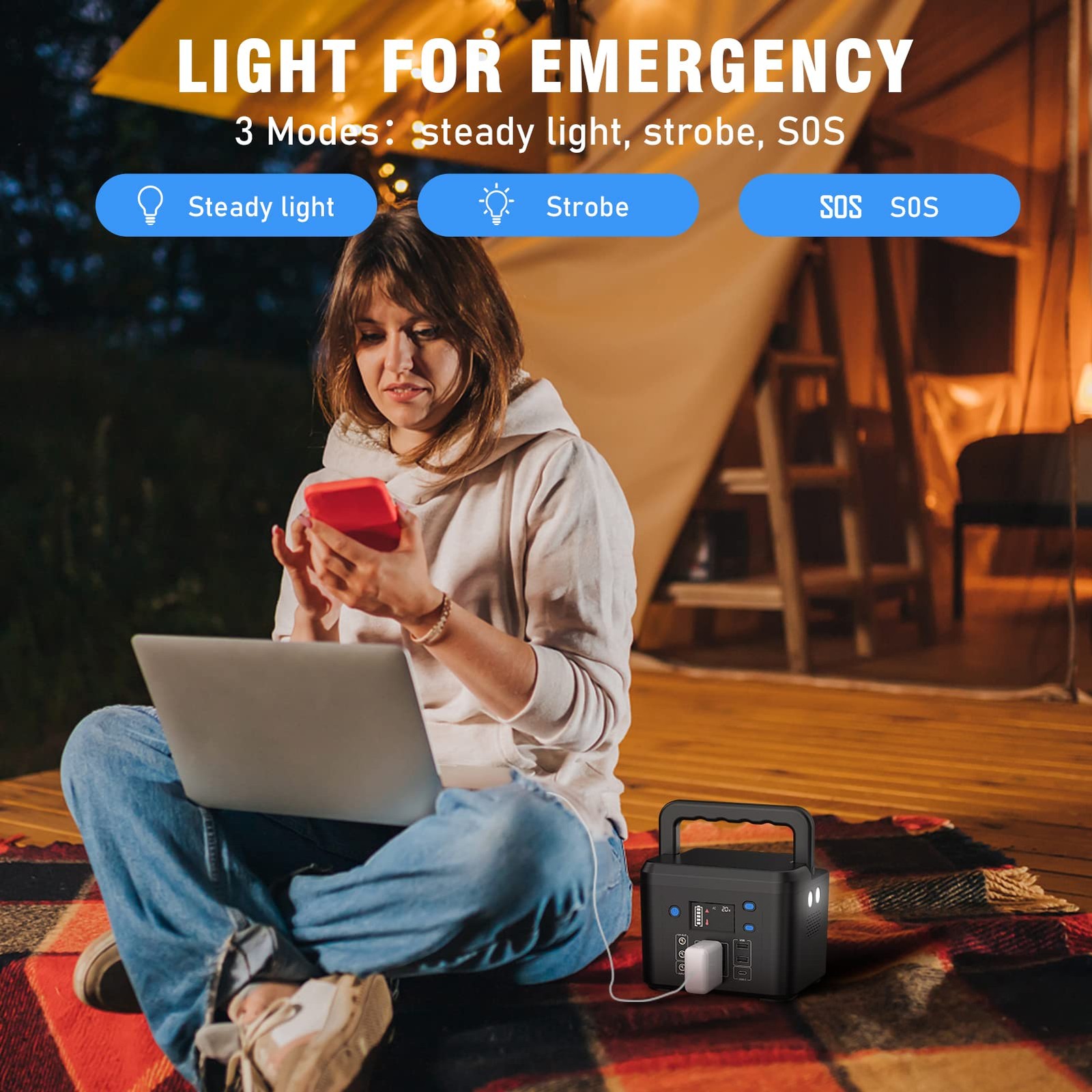 200W Portable Power Station, Powkey 120Wh/33,000mAh Power Bank with AC Outlet…