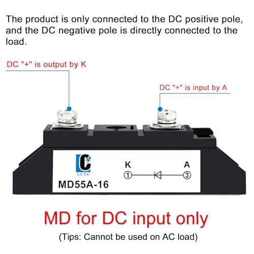 50A Diodes 12V Blocking 110V 120V Anti-Reverse for Solar, Battery, Trailer, Car