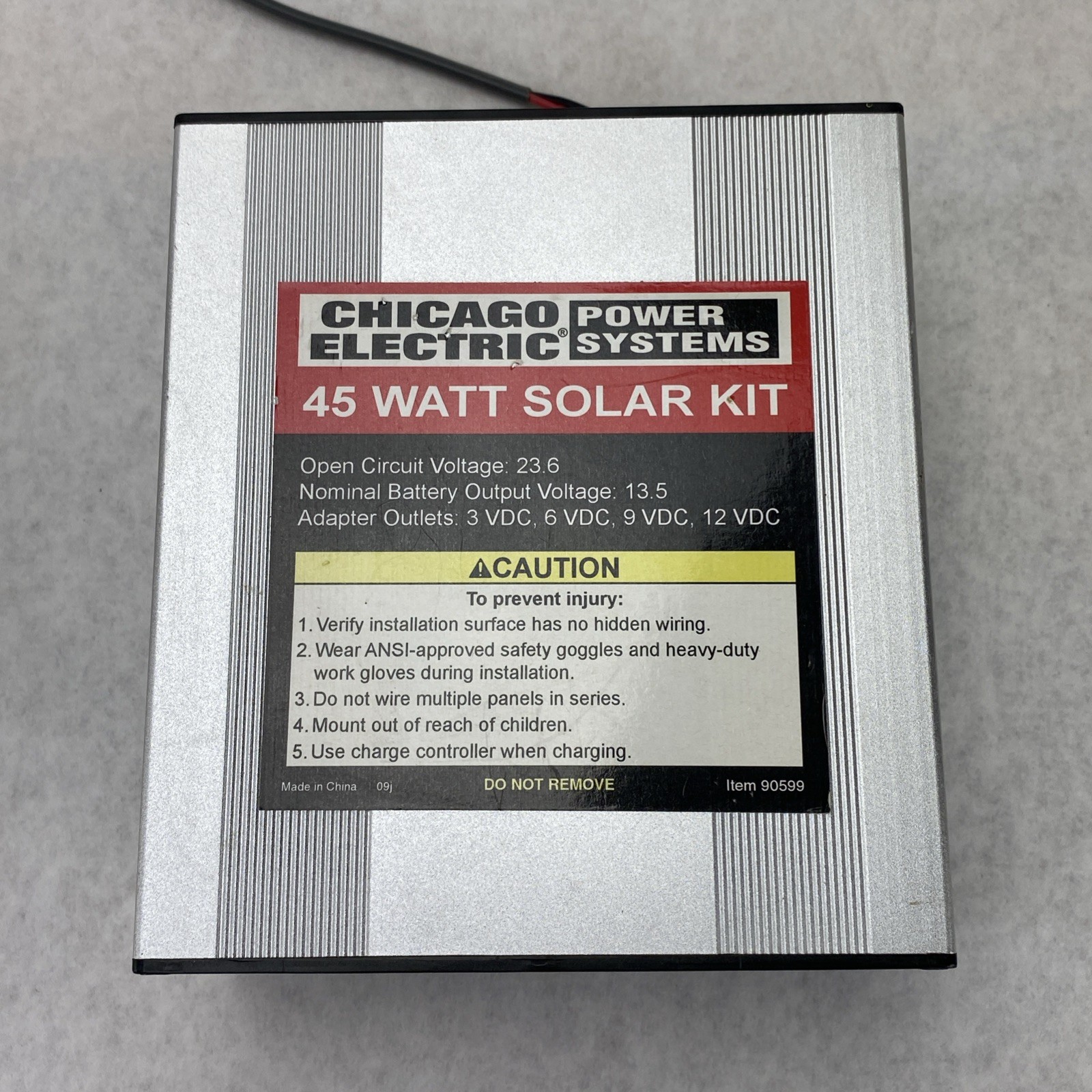 Chicago Electric Power Systems 45W Solar Kit 90599