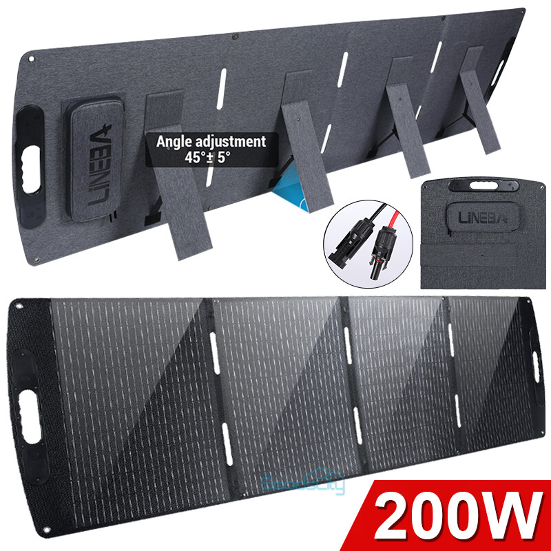 200W Foldable Solar Panel Portable Solar Charger Power Station Rv Camping Home