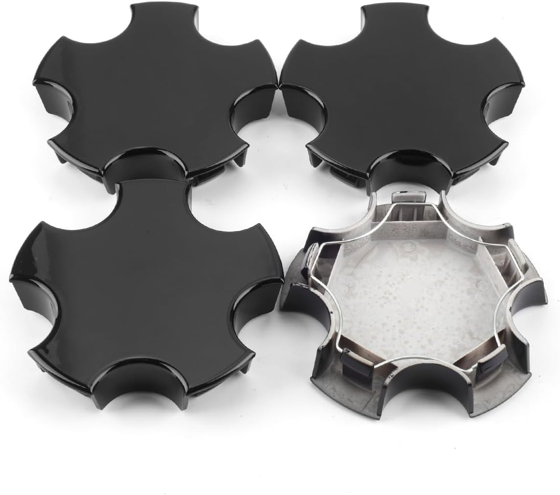 4Pcs Wheel Center Caps Compatible with 2000-2004 Corvette C5 Z06 Black Center…