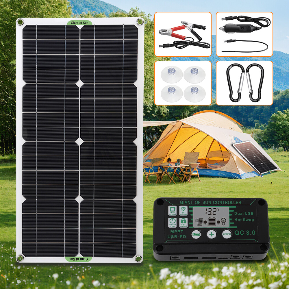 200 300W Watt Flexible Mono Solar Panel 12V Battery Charge Home RV Boat Off Grid