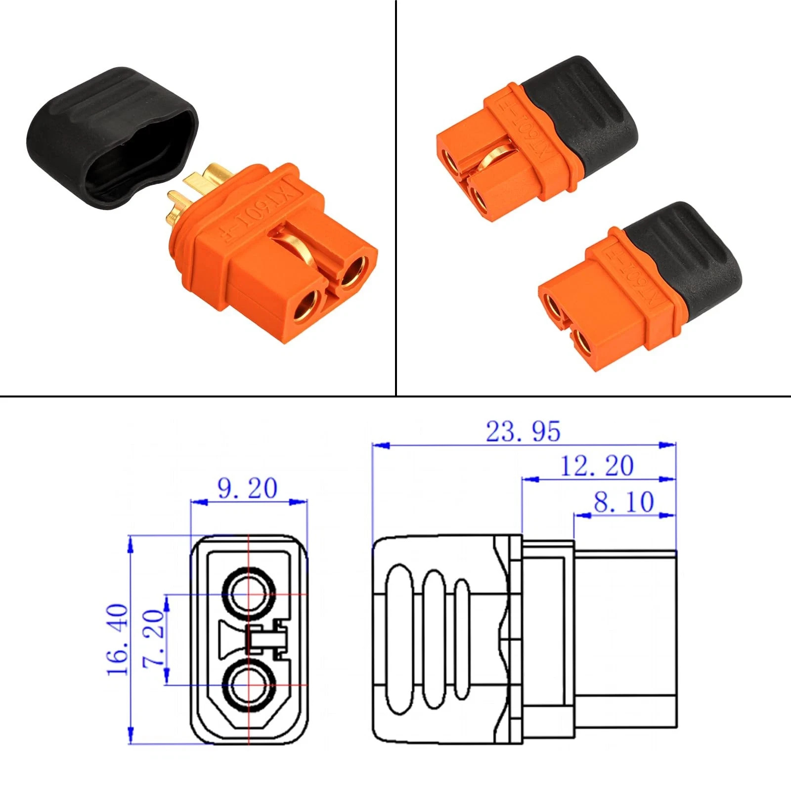 10AWG 2FT Solar to XT60i Cable 2 10 25 35 50 75 100FT Solar Connector to XT60i