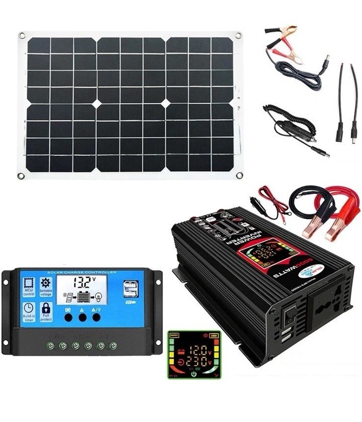 6000W Inverter Complete Solar Kit, 18W 12 V Solar Panel