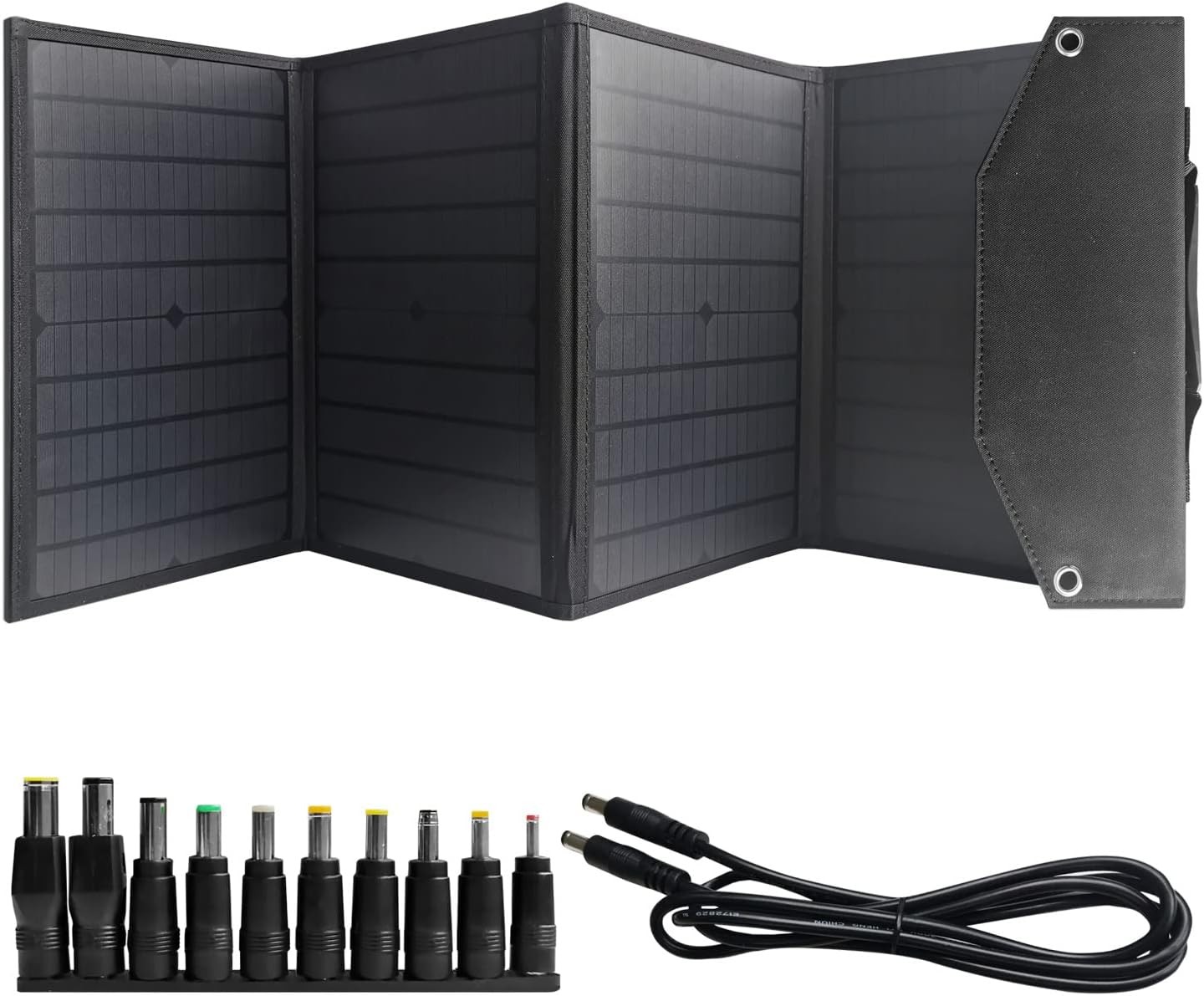 Alpha Digital SFZD-40 40W 18V Foldable Portable Solar Charging Panel – Black