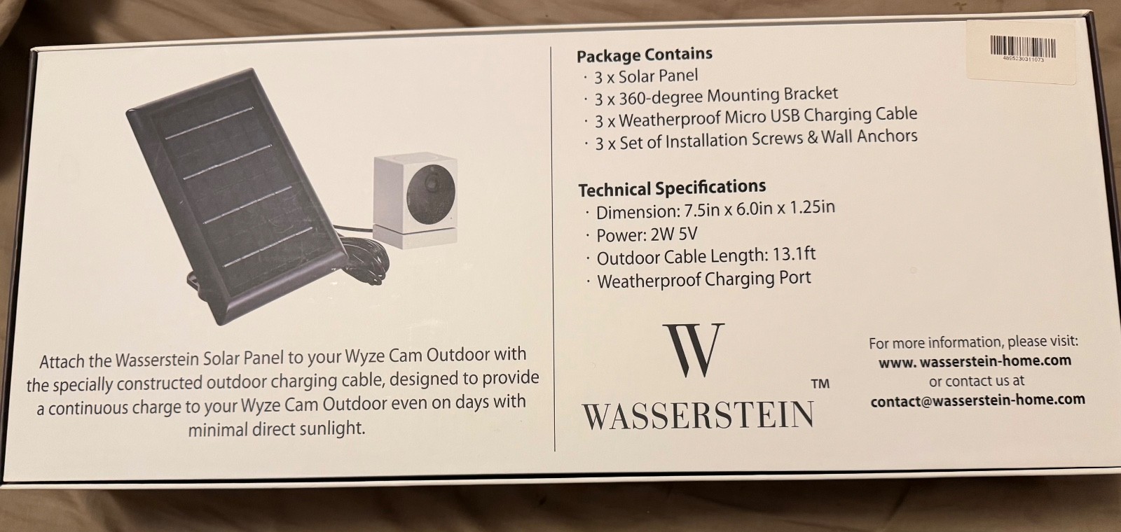 Wasserstein solar panels for use with Waze cameras(not included). 360 degree rot