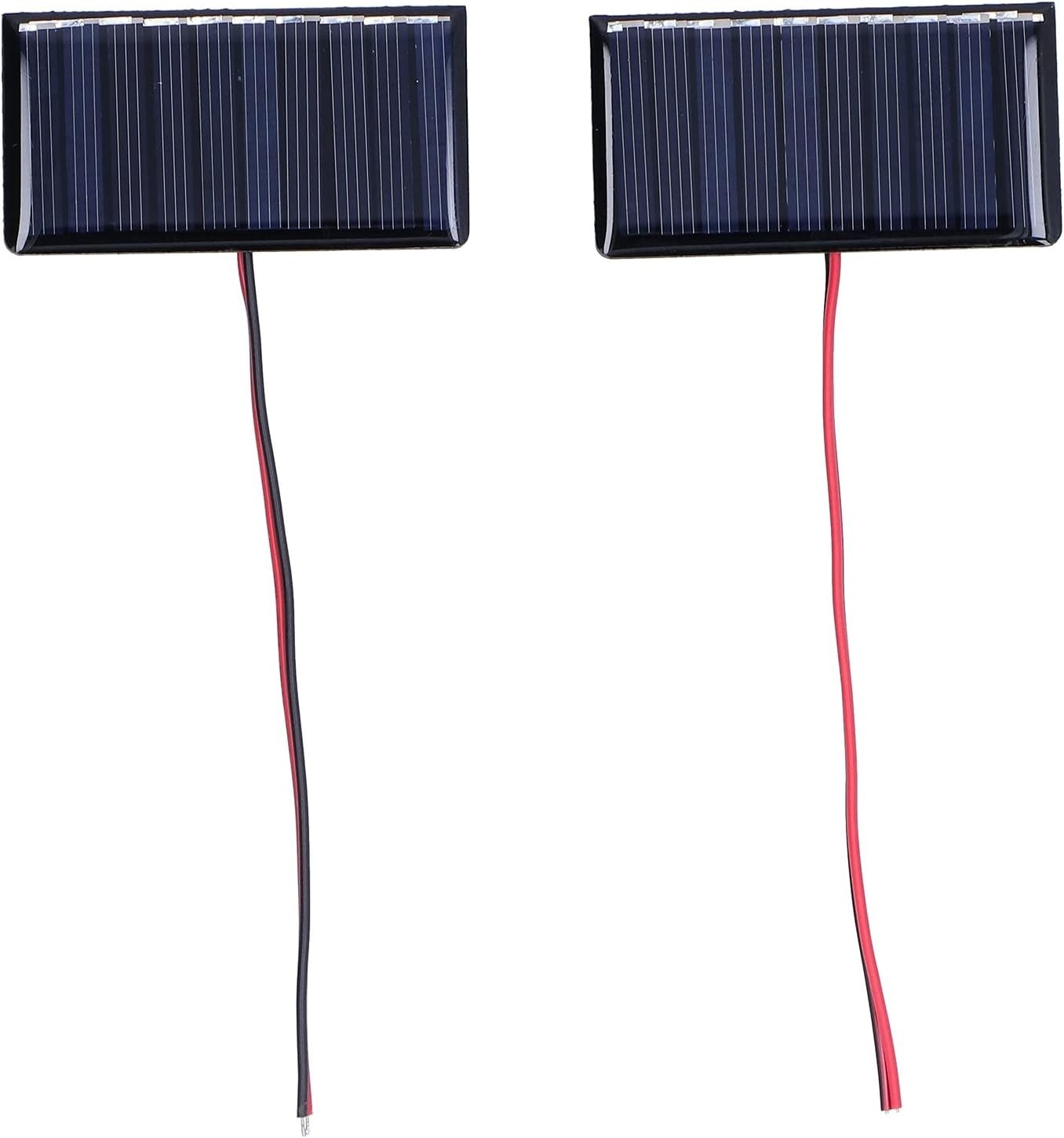 2PCS Mini Solar Panels, 0.3W 5V 60mA Small Solar Panel, Solars Cells with Wir…