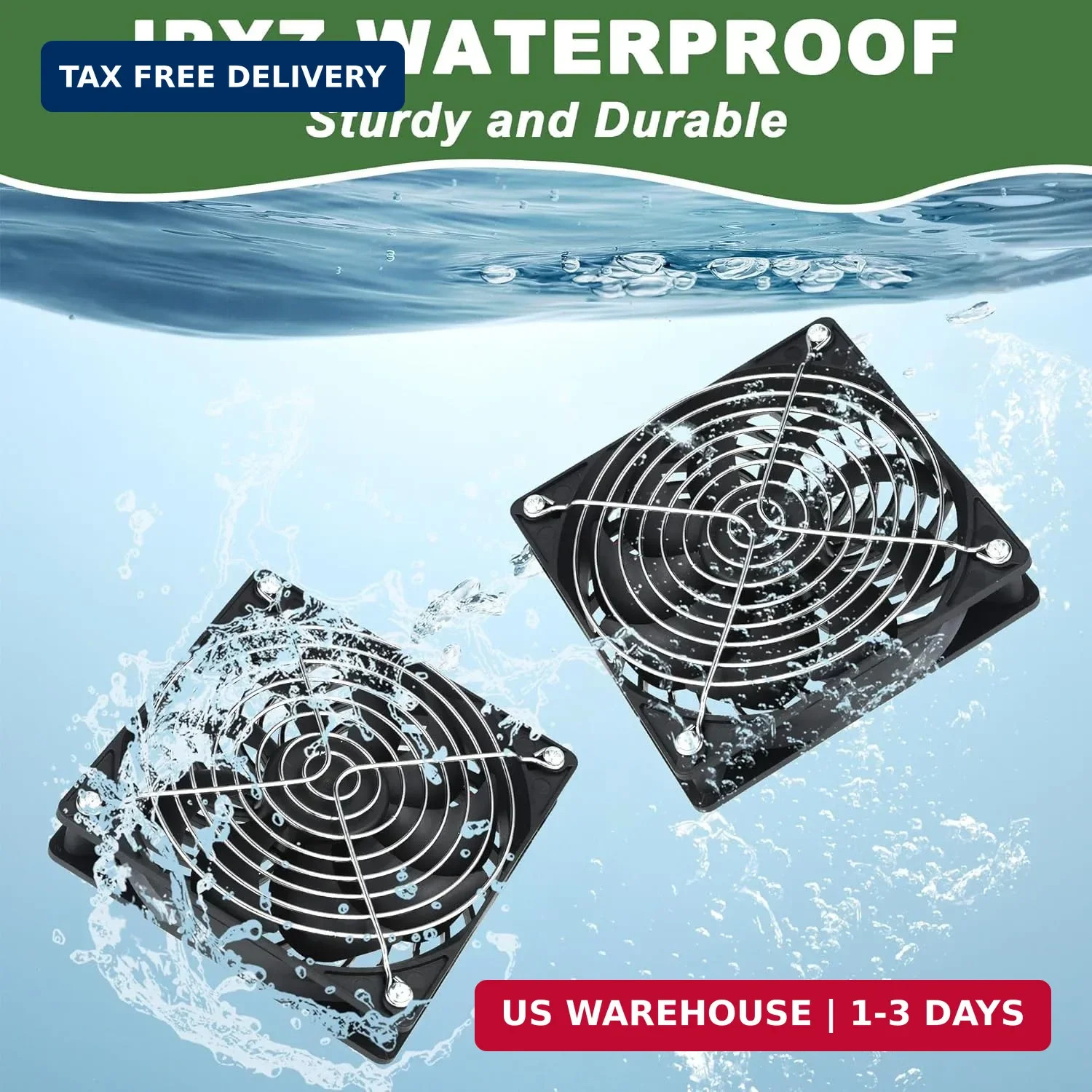 Solar Fan, 30W Solar Powered Fan, Solar Panel Fan Kit, IPX7 Waterproof Fans Exha