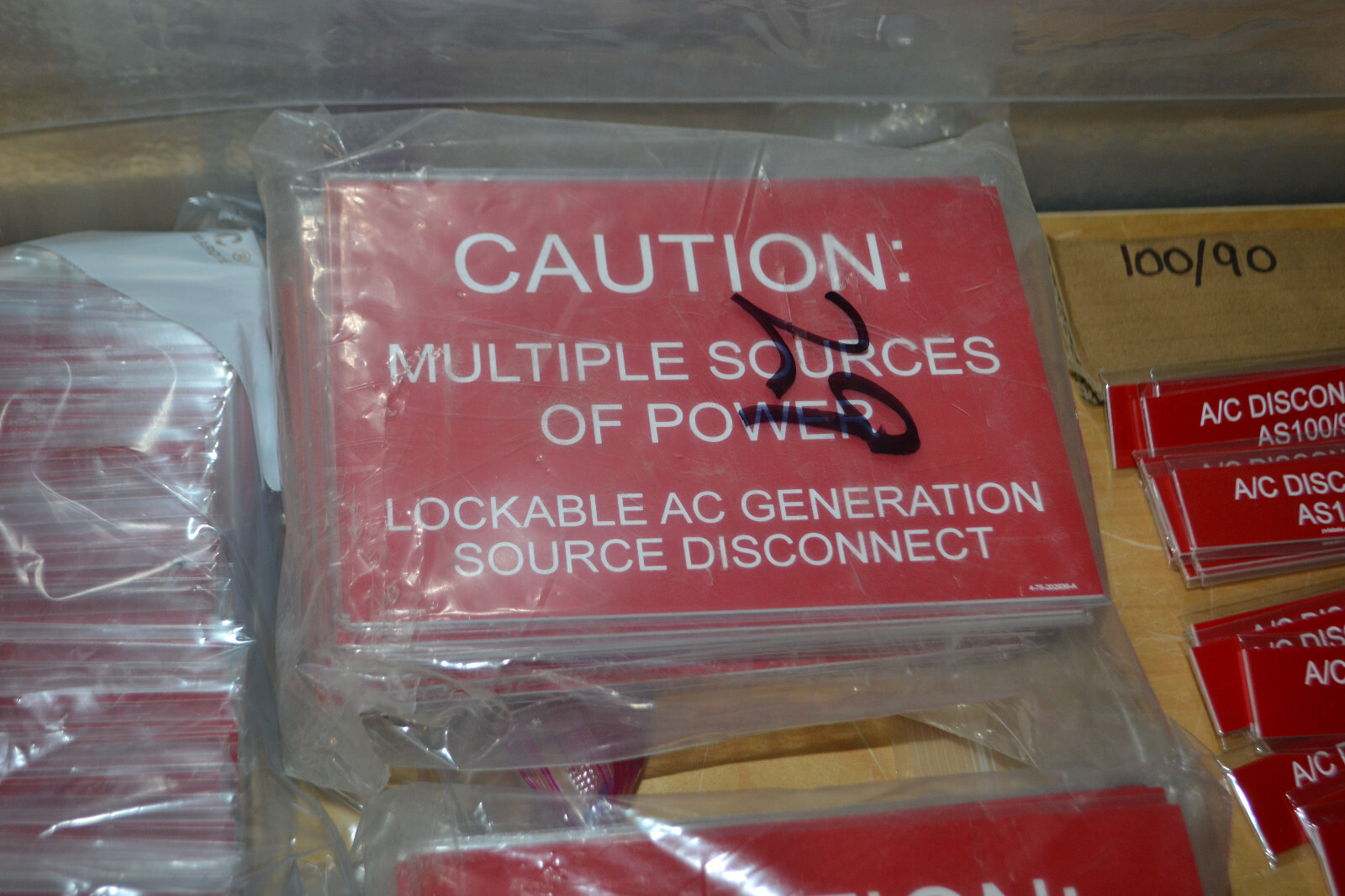 319 ~ Solar PV Warning Label Placards ~ Power Supply Sources for Utilities ~ g