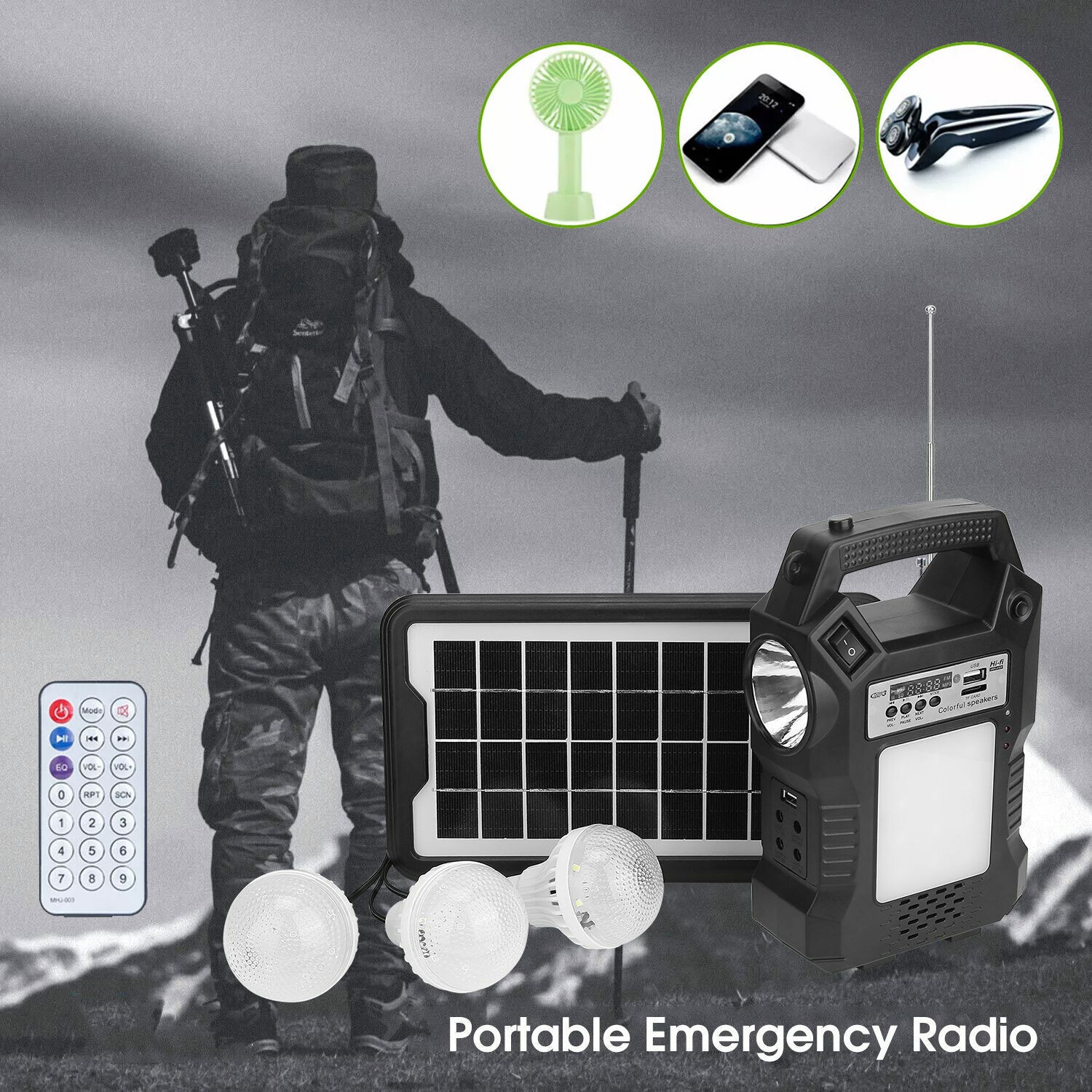 Portable Power Station Solar Generator Power Bank Outlet Camping Emergency