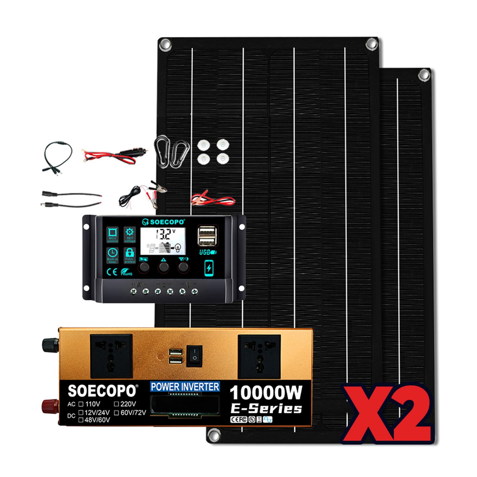 10000W Solar System Kit | 12V24V DC Input to 110V/220V AC Outputs7